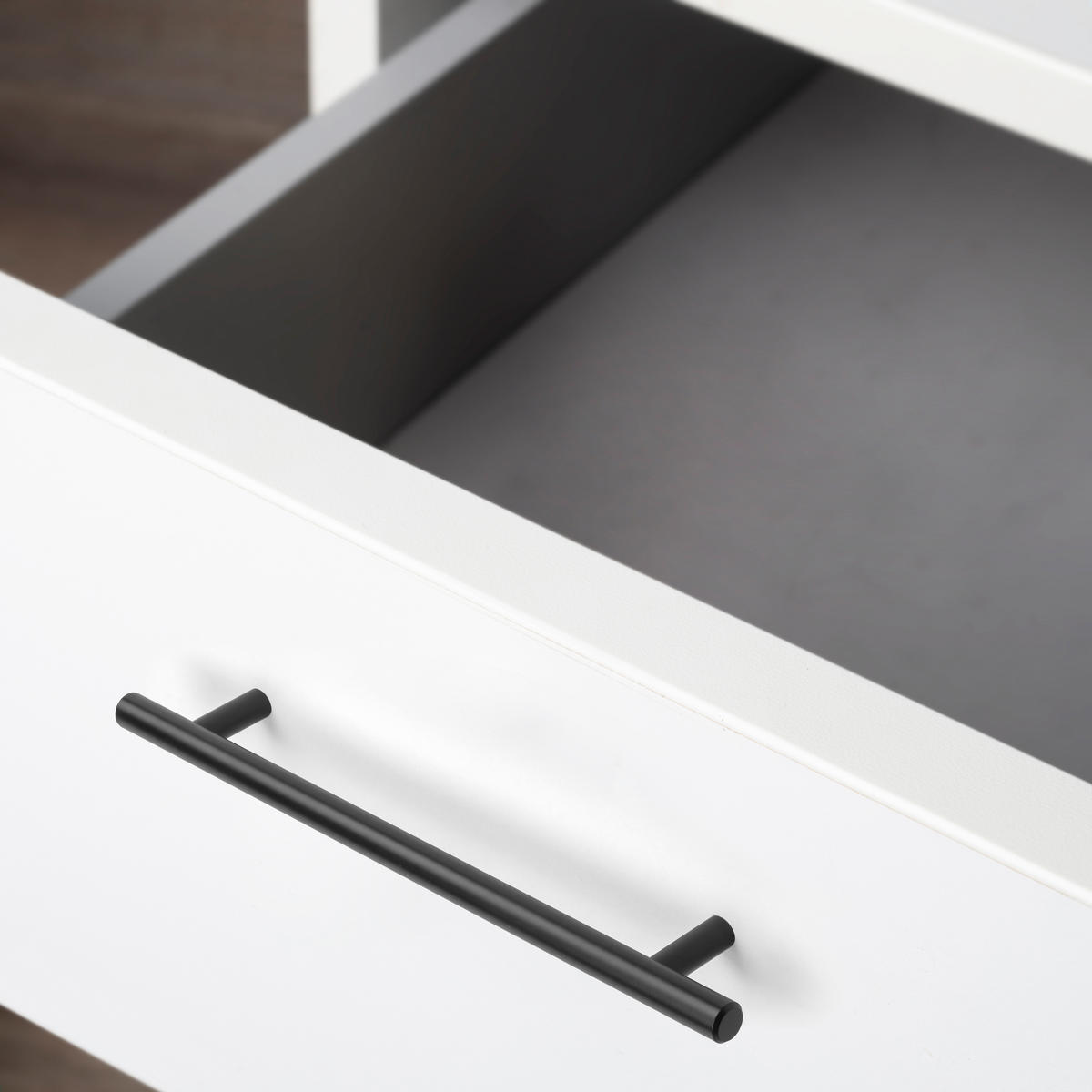 MÖBELGRIFFE Orlando, L336mm, 256mm Achsenabstand, Stahl, Schwarz lackiert 10er-set - Schwarz, Metall (14/5/37.5cm) - EMUCA