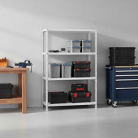 SCHRAUBREGAL PANDA MID | HxBxT 150x90x30cm | 4 Fachböden | Fachlast 100kg | Weiß - Weiß, Metall (90/150/30cm) - PROREGAL