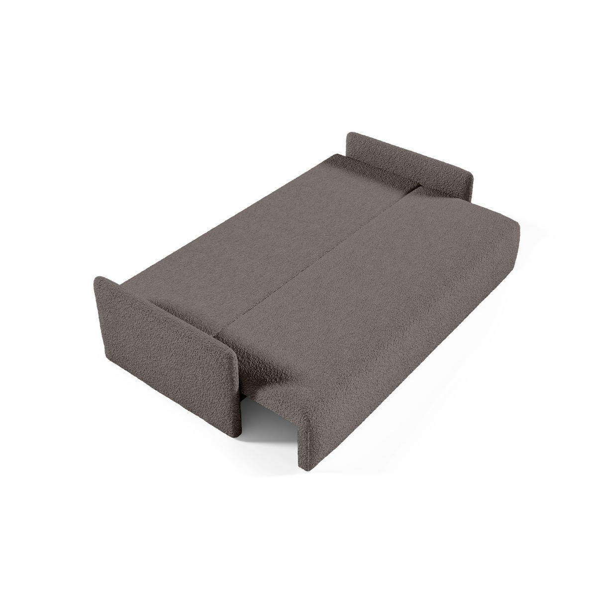 SOFA aus Bouclé-Stoff Femmo 4 Sitzer, Dunkelbraun - Dunkelbraun, Textil (86/91/205cm) - Fedve