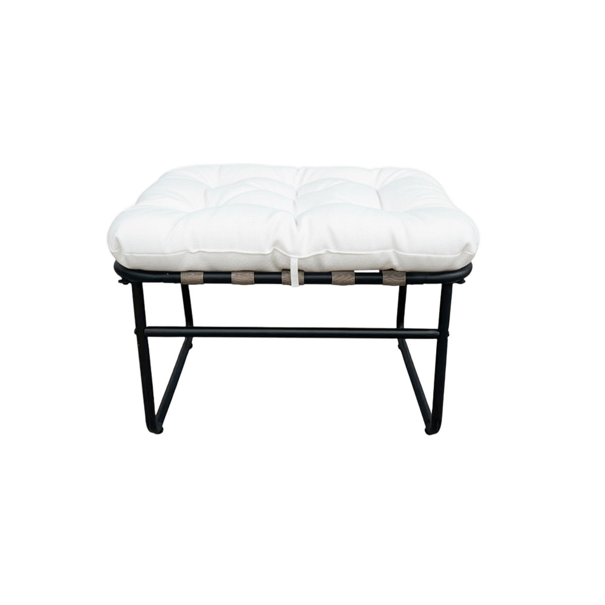 FUSSHOCKER Weiß 63/47/45 cm - Weiß, Metall (63/45/47cm) - Mobili Rebecca