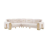 ECKSCHLAFSOFA Bogota Creme - Langer Schenkel Rechts - Creme, Holzwerkstoff/Metall (245/310cm)