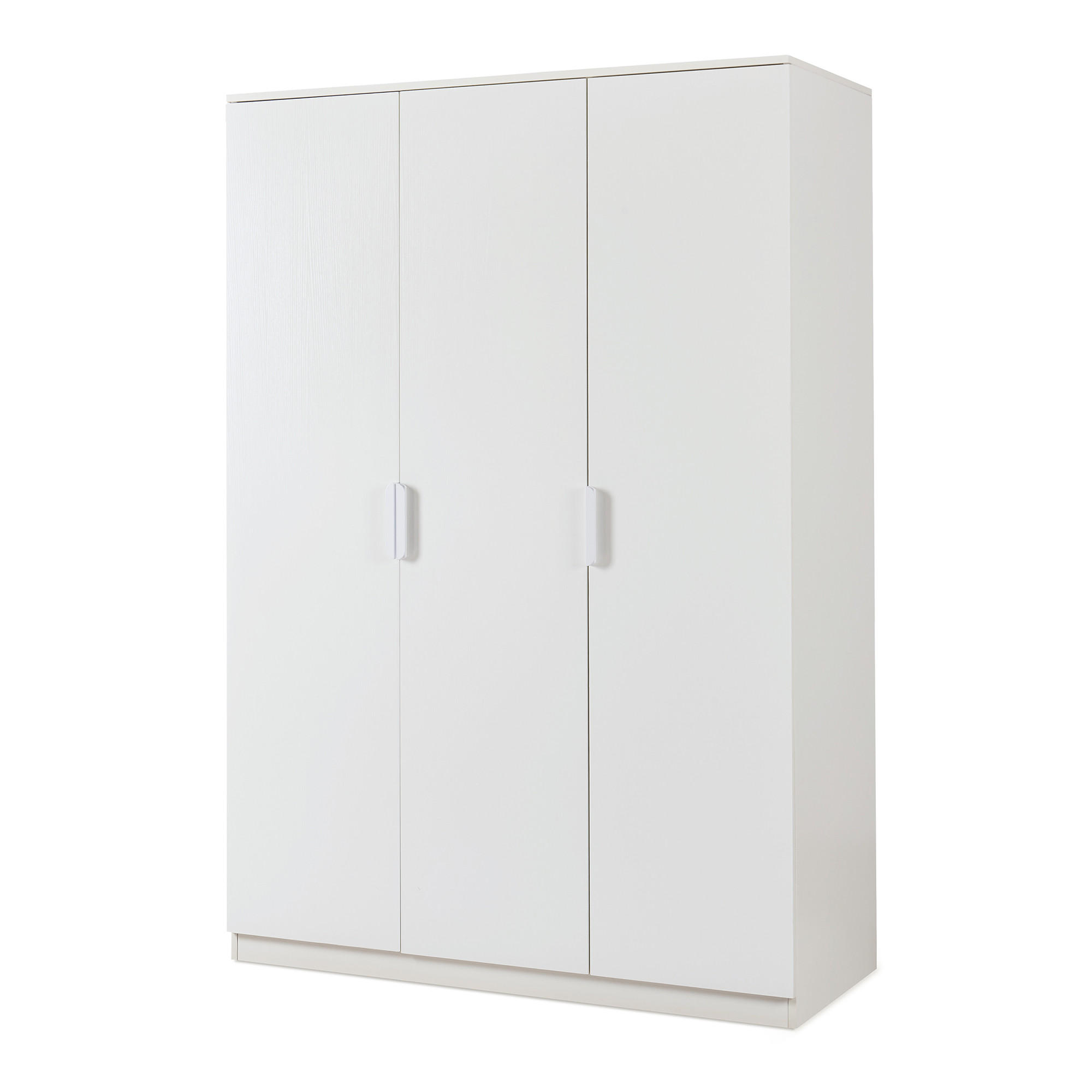 KLEIDERSCHRANK Eiselfing - Weiß, Holzwerkstoff (120/176/52cm) - [en.casa]
