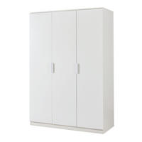 KLEIDERSCHRANK Eiselfing - Weiß, Holzwerkstoff (120/176/52cm) - [en.casa]