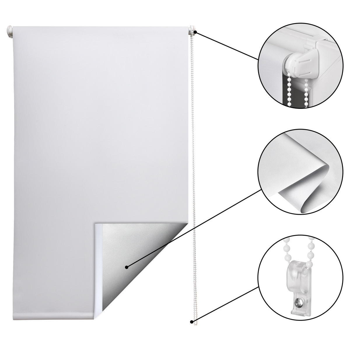 THERMOROLLO SolReflect T24 40x160cm Weiß - Weiß, Kunststoff (40/160cm) - Sol Royal