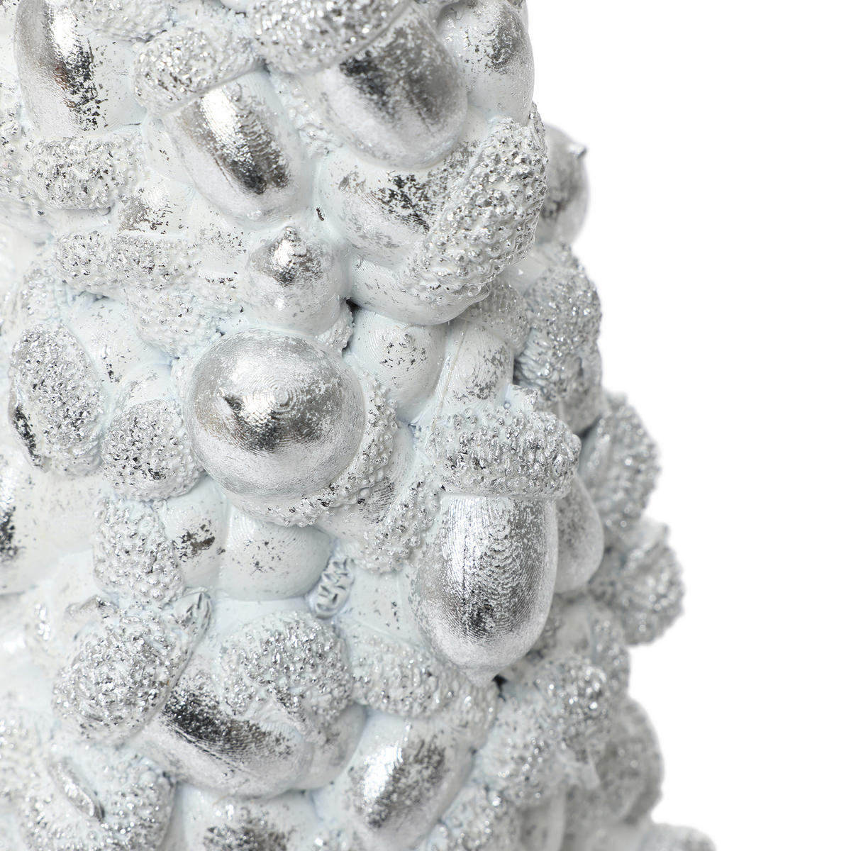 WEIHNACHTSBAUM Skulptur HTHD0184 - Silberfarben, Kunststoff (19/46/18cm) - Hometopia