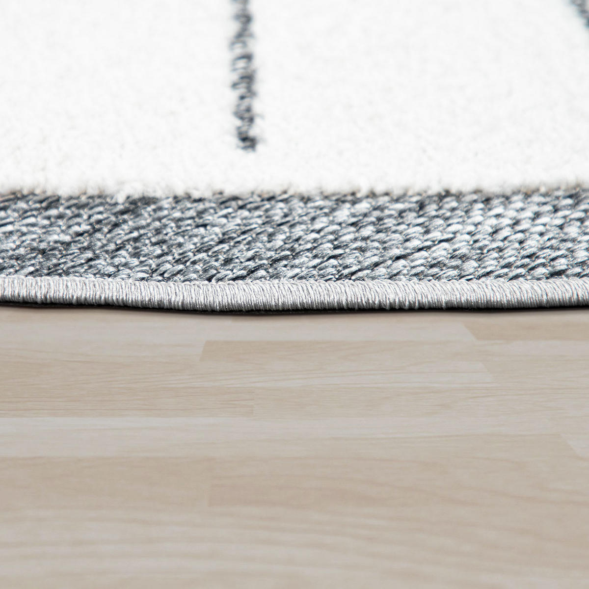 KINDERTEPPICH Löwe Kinderzimmer schmutzabweisend Grau Rund 120D - Grau, Textil (120/120cm) - KADIMA DESIGN