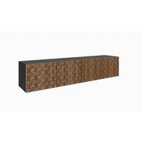 TV-SCHRANK CALI - Wildeiche/Schwarz, Holzwerkstoff (200/41/40cm) - Meblini
