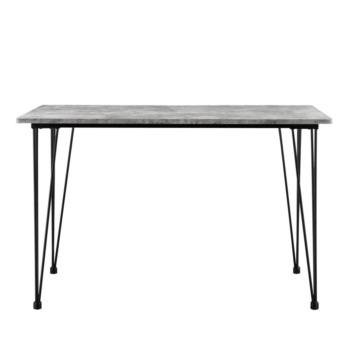 ESSTISCH Kiel - Grau, Holzwerkstoff/Metall (70/120/75cm) - [en.casa]