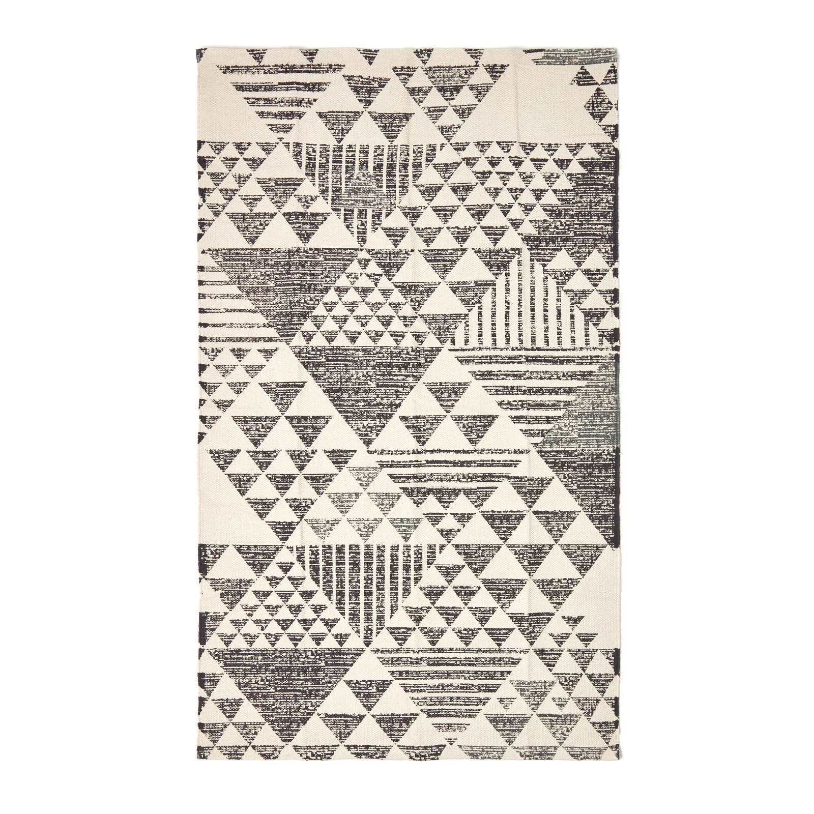 BAUMWOLLTEPPICH Delphi geometrisch 120/170 cm - Schwarz, Textil (120/170cm) - Homescapes