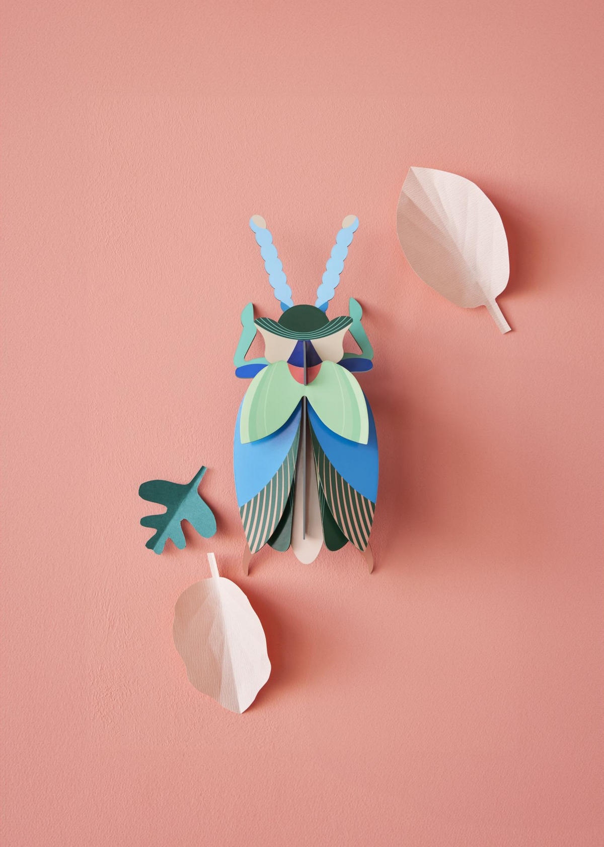 WANDDEKO Azurflügel-Käfer 6.5/29 cm - Multicolor, Wellpappe (6.5/29/12cm) - KUNSTLOFT