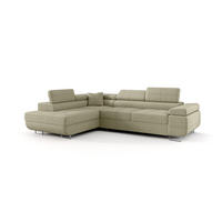 ECKSOFA EMILY mit Schlaffunktion Quelle 06 Links - Beige, Textil (275/200cm) - Bedante