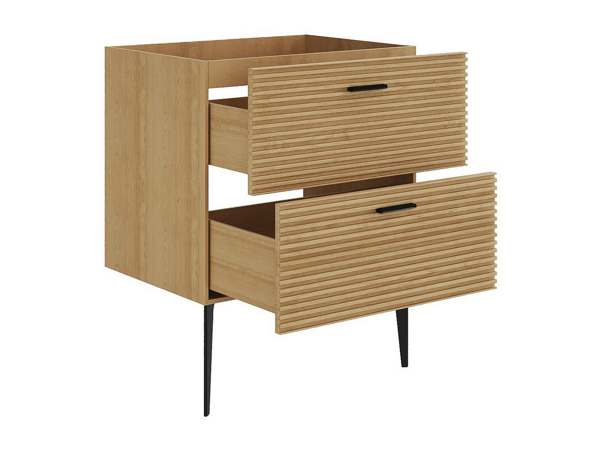 WASCHBECKENUNTERSCHRANK - 60 cm x 46 cm - holz - naturfarben hell Sarone - Naturfarben, Holz (60/55/46cm) - Vente-Unique