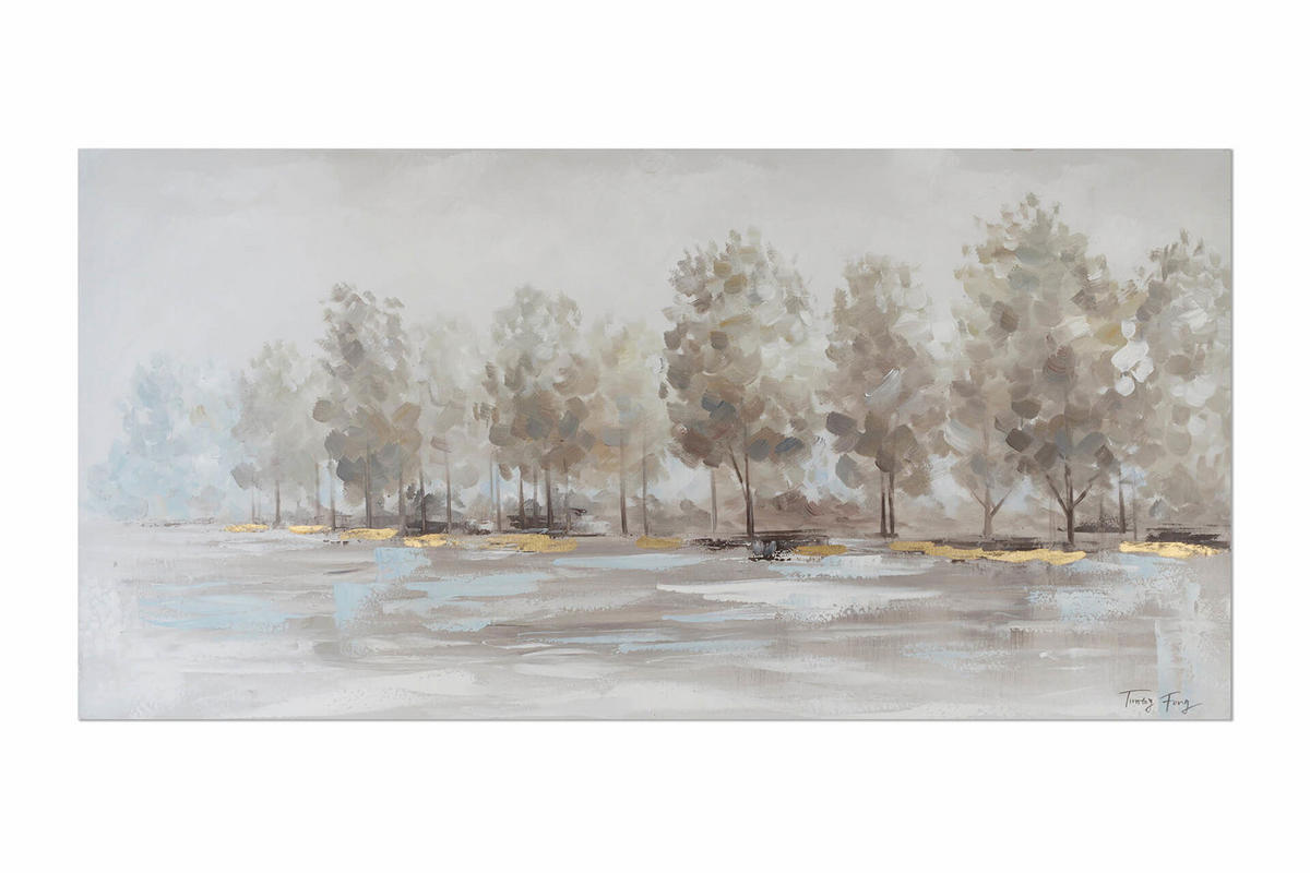 ACRYLBILD HANDGEMALT 120/60 cm - Taupe, Holz/Textil (120/60cm) - KUNSTLOFT
