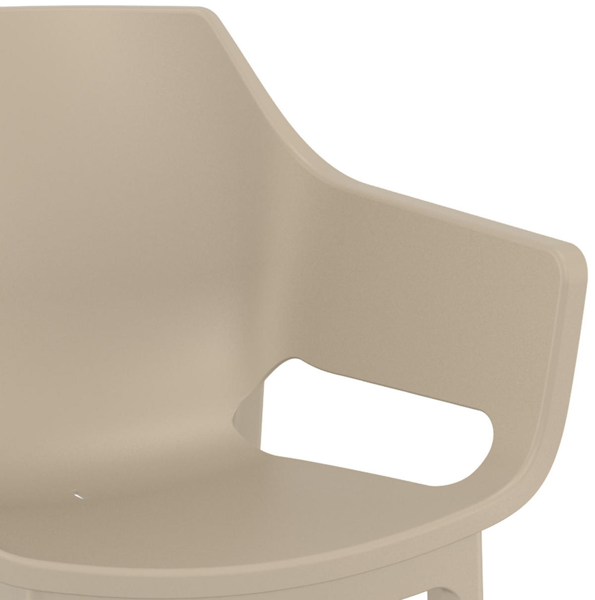 GARTENSTUHL Kunststoff Taupe - Taupe, Kunststoff (60/90/65cm) - CLP
