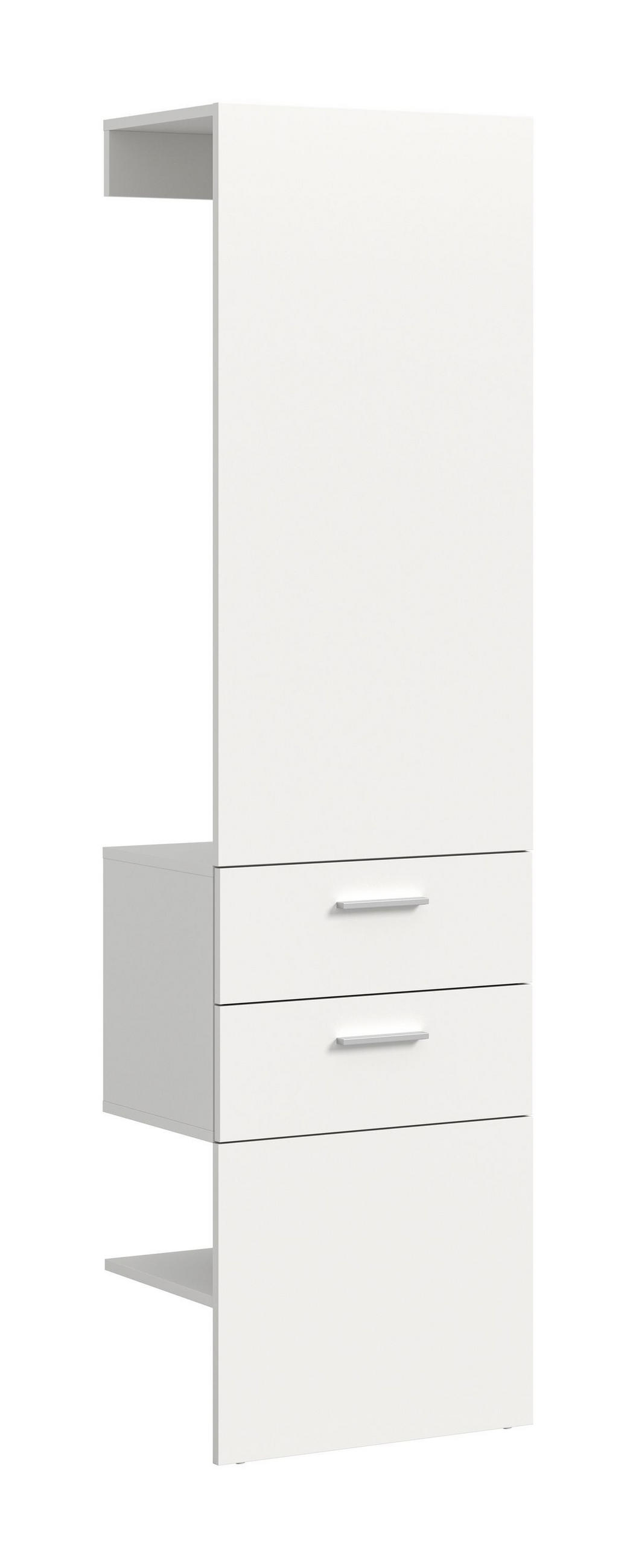 GARDEROBENPANEEL VAGA (B/H/T: ca. 52/190/36 cm) in weiß/weiß - Weiß, Holzwerkstoff (52/190/36cm)