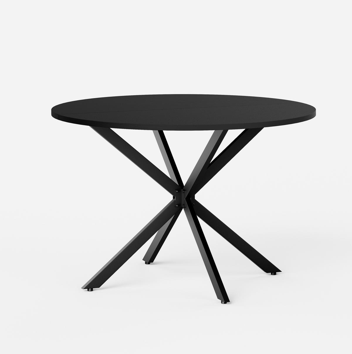 ESSTISCH rund 120 cm Schwarz - Schwarz, Metall (120/120/78cm) - Meubliv