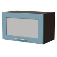 KLAPPHÄNGESCHRANK Bari W4BS/60 WKF Lava / RAL 5024 pastellblau 60 / 32,5 / 36cm Blum Aventos - Blau/Dunkelgrau, Holz/Holzwerkstoff (60/36/32.5cm) - Feldmann-Wohnen