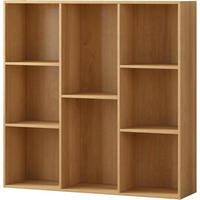 BÜCHERREGAL Würfelregal Naturholz 8 Fächer 91,2 x 91,4 x 24 cm - Braun, Holzwerkstoff (91.4/91.2/24cm)