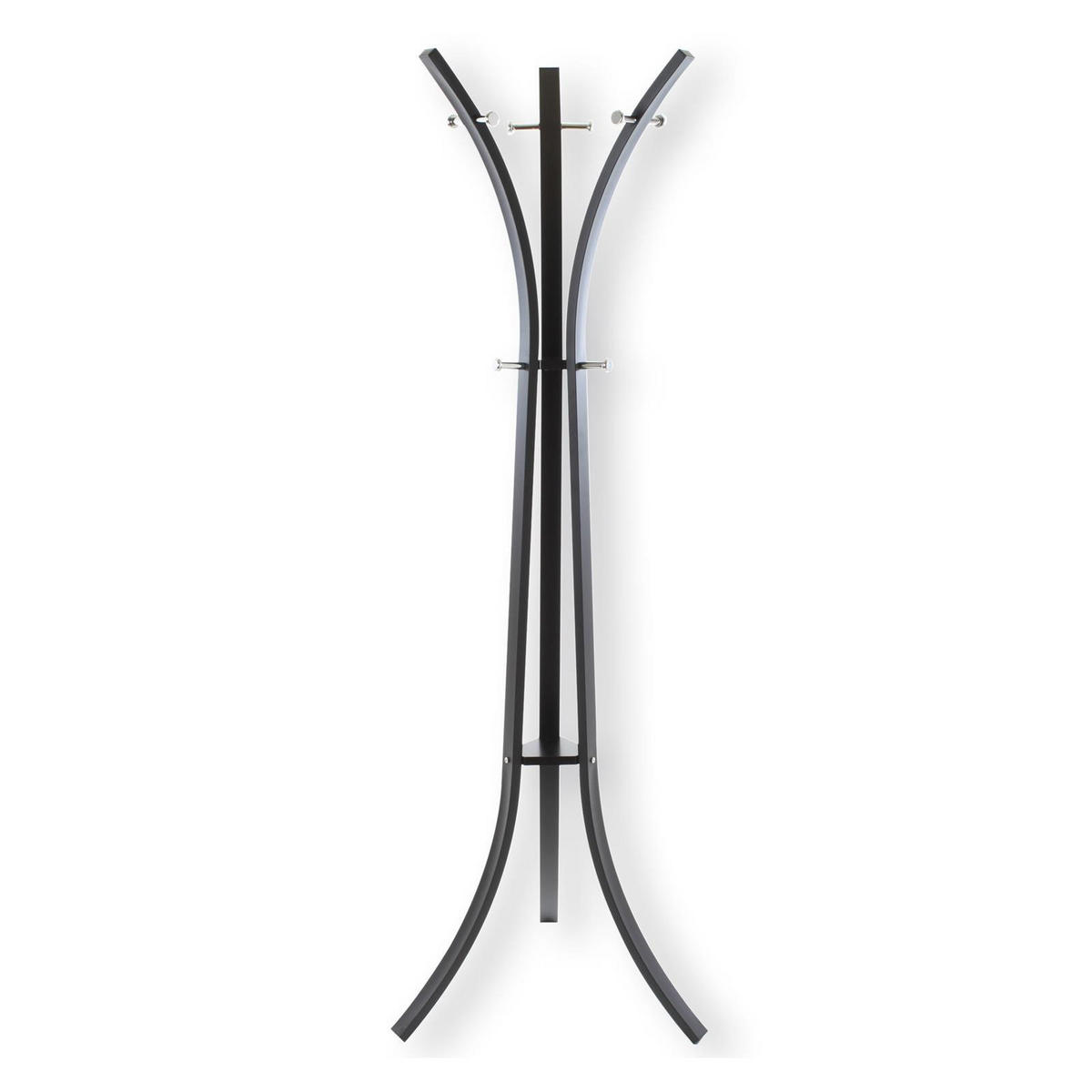 GARDEROBENSTÄNDER LUGANO - Schwarz, Metall (58/175/58cm) - IDIMEX