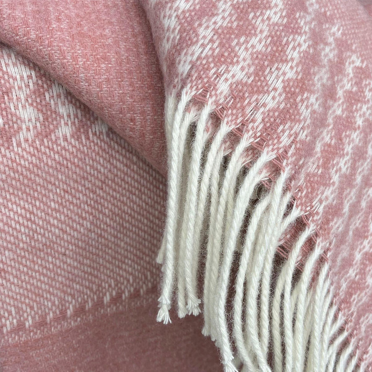 WOLLDECKE Uptown rosa 140x200 Neuseeländische Lammwolle - Pink, Textil (140/200cm) - Malagoon