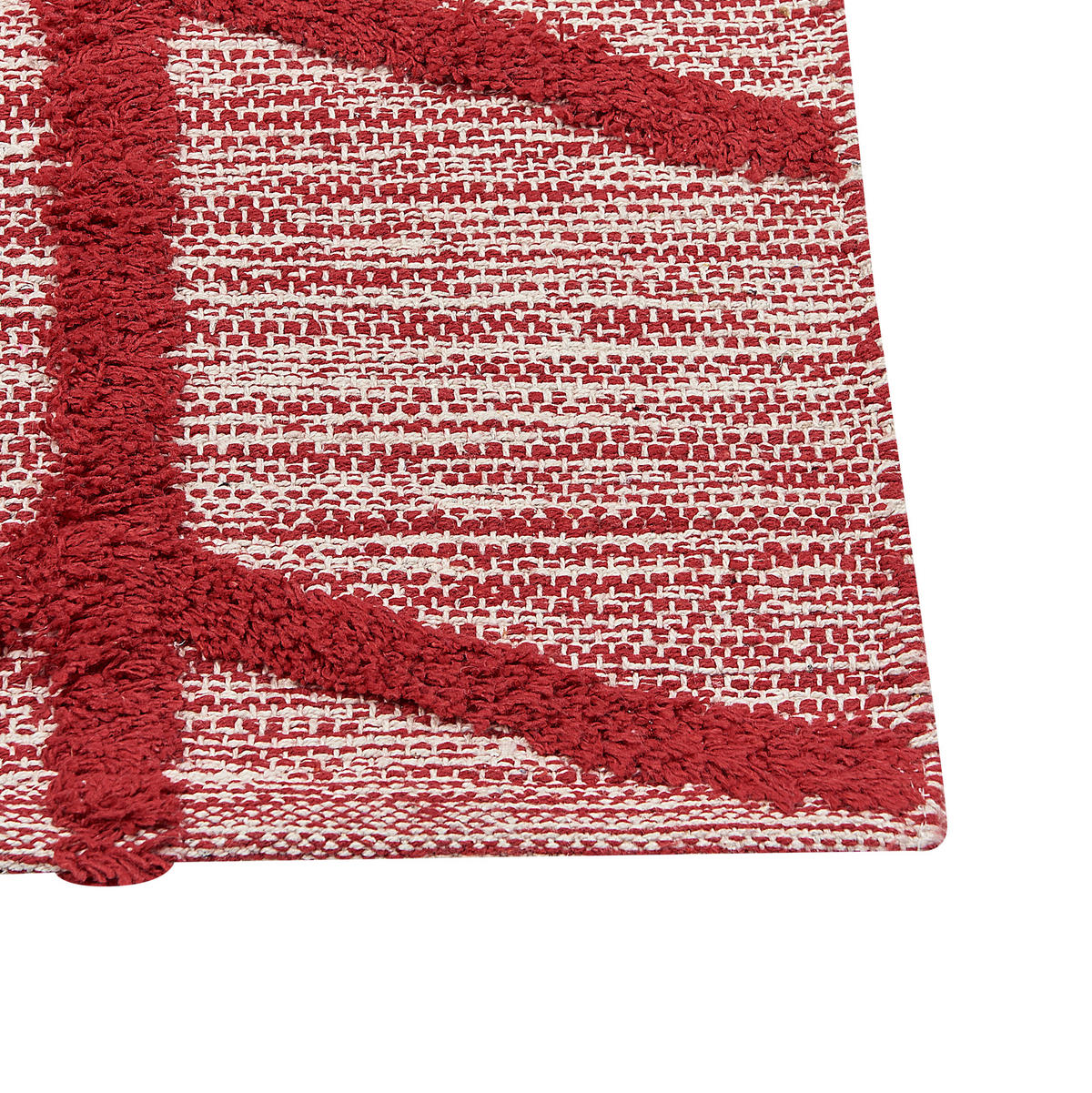 KURZFLOR-TEPPICH Sivas 150/80 cm - Rot, Textil (80/150cm) - Beliani