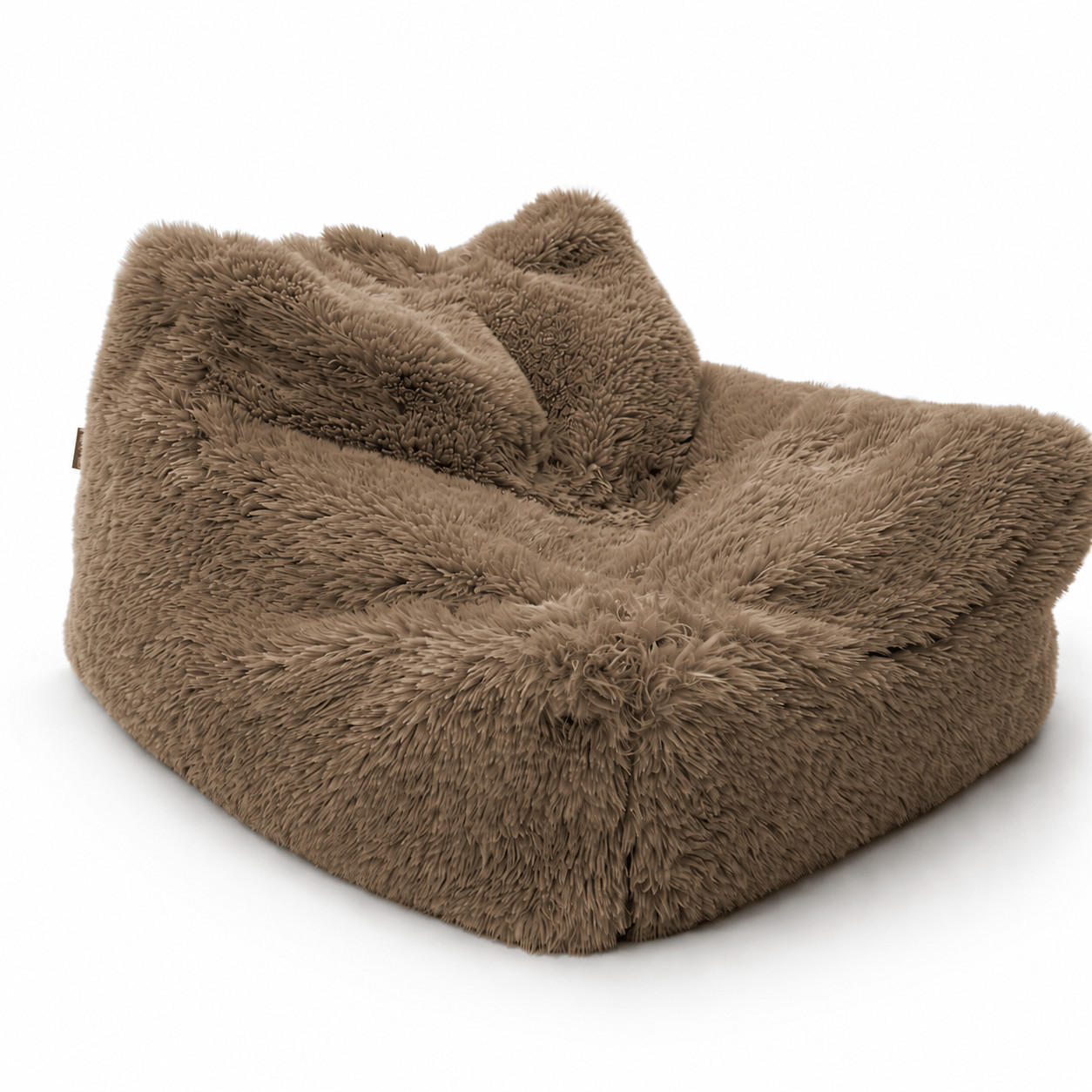 MEOWBABY Sitzsack Mammoth flauschig - Braun, Textil (60/50/70cm) - MeowBaby