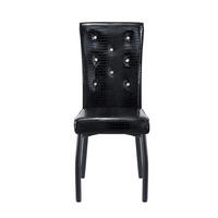ESSZIMMERSTUHL 2er-Set, Schwarz, Krokodiloptik, Kunstleder - Schwarz, Kunststoff (42/101/61.5cm)