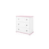 WICKELKOMMODE Kleines Herz - Pink, Naturmaterialien (48/87/80cm) - kiki design