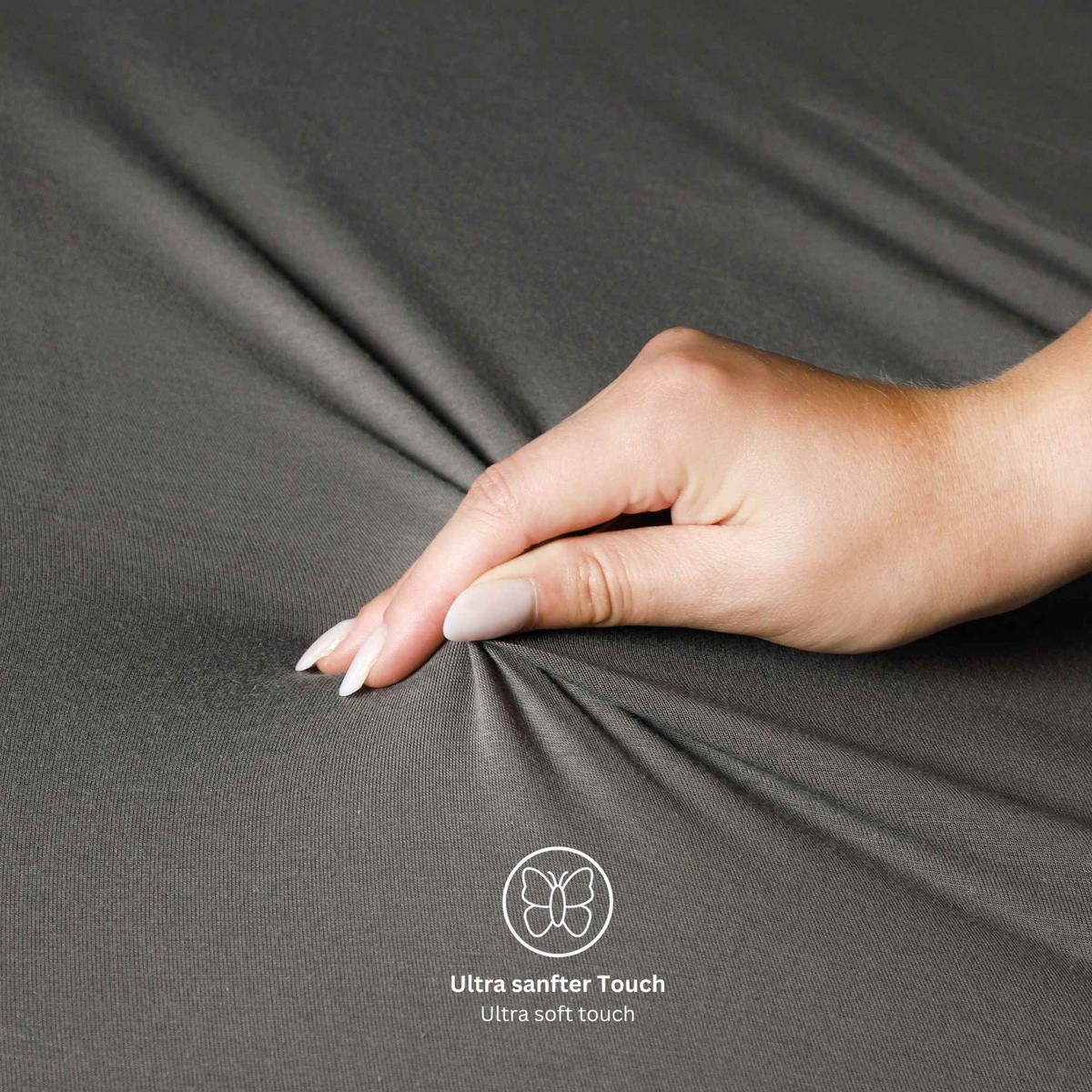 SPANNBETTLAKEN PREMIUM - Anthrazit, Textil (200/200cm) - Esprit