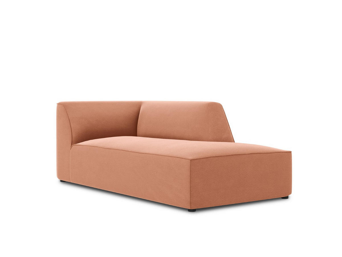 CHAISELONGUE rechts Ruby aus Samt rosa - Pink, Textil (93/69/180cm) - Micadoni