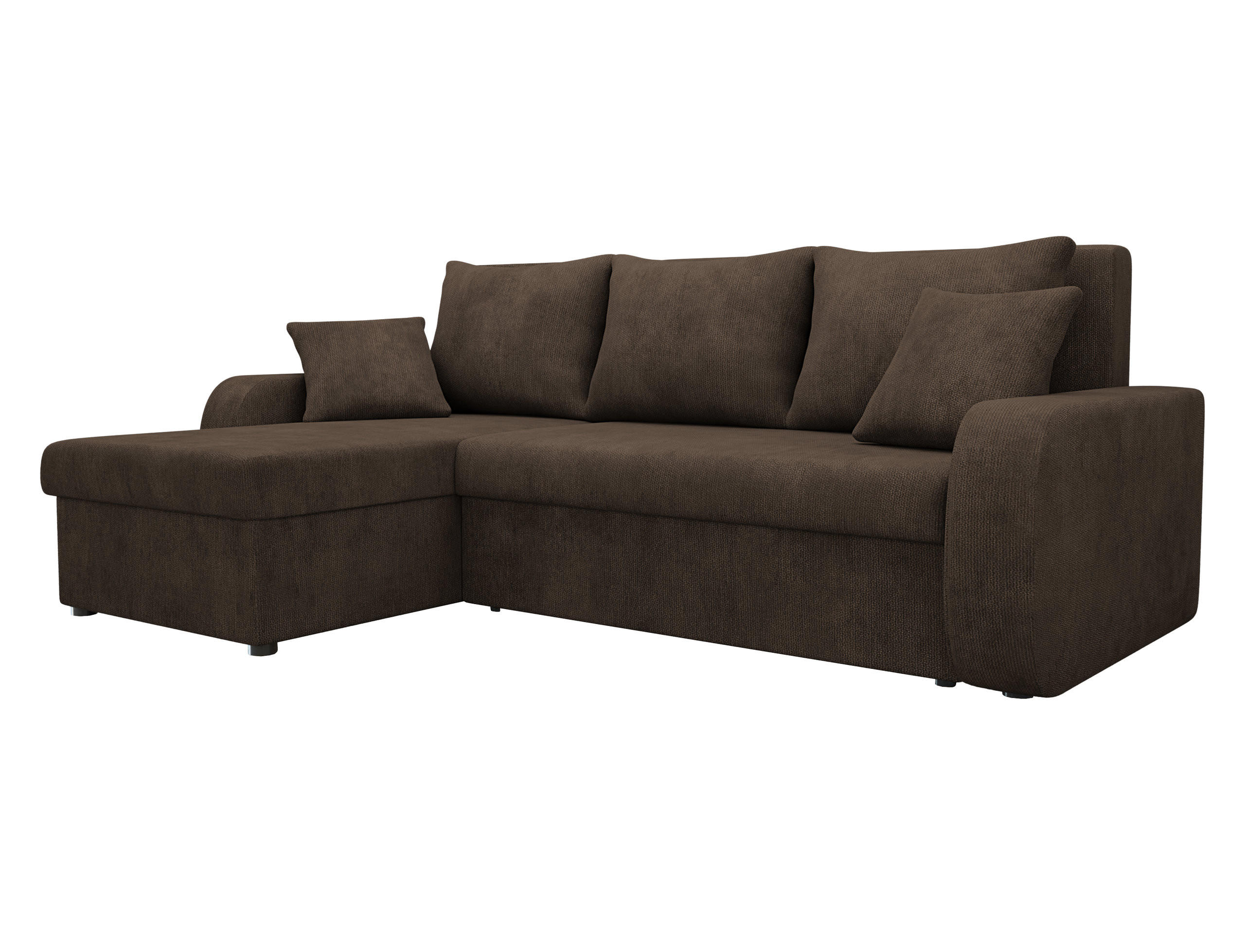 Mirjan24 Ecksofa Dunkelbraun 238x147 cm
