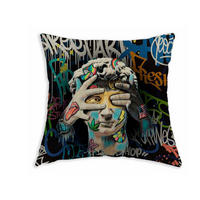 WENDE-KISSENHÜLLE POP-Art David 45/45 cm - Multicolor/Schwarz, Textil (45/45cm) - beties Heimtextil