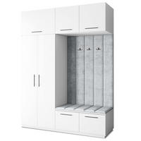 GARDEROBENSCHRANK REMA 180/240/60 cm Modern Weiß - Weiß, Holzwerkstoff (180/240/60cm) - MASSENO