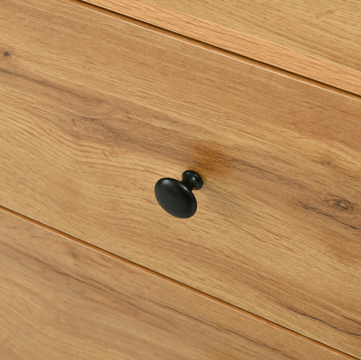 SIDEBOARD 120/35/76 cm Natur/Schwarz aus Holzwerkstoff mit 3 Schubladen - Schwarz, Holzwerkstoff (35/76/120cm) - OKMYHOME