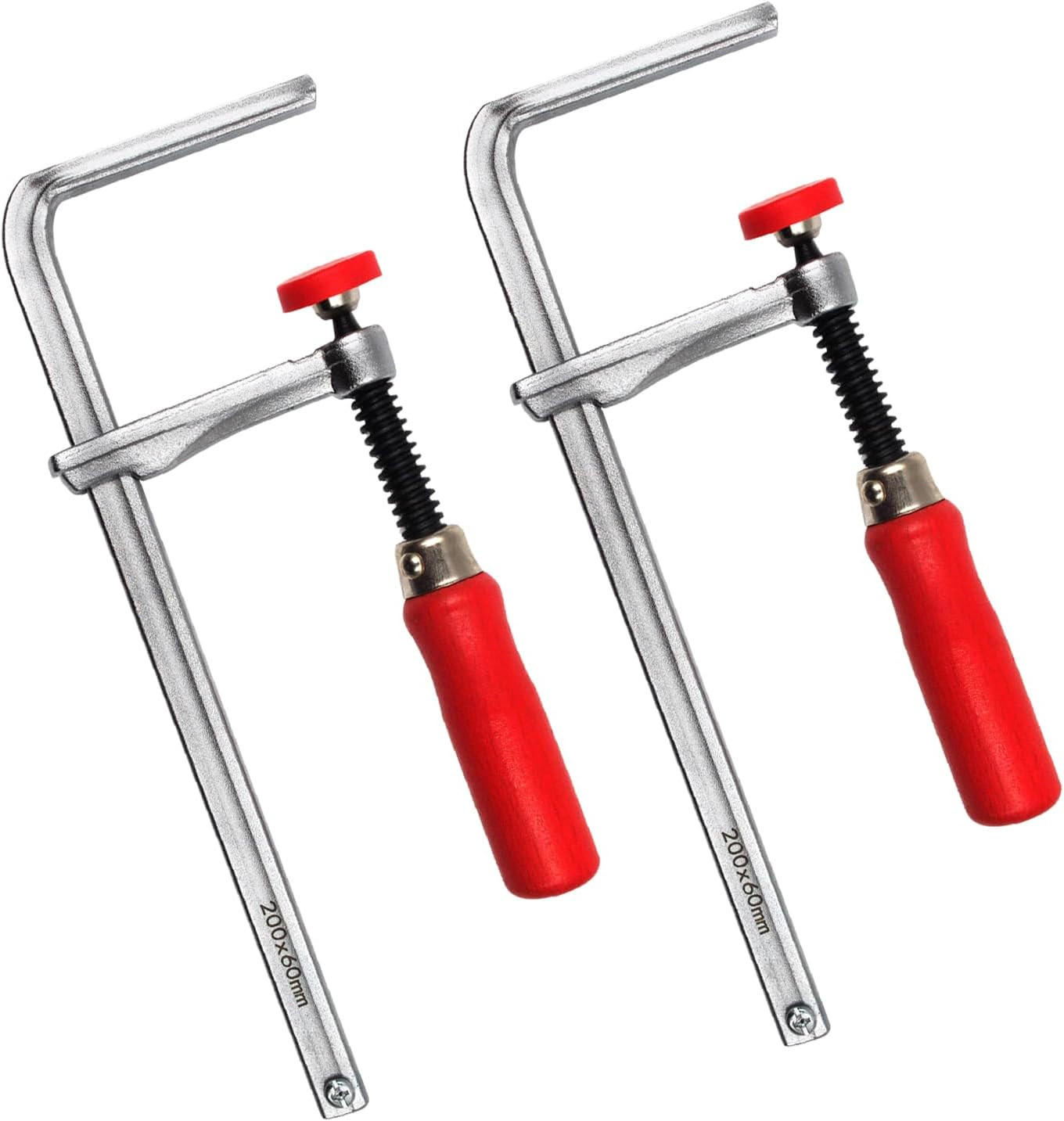 SCHNELLSPANNKLEMMEN – geeignet für Führungsschienen und MFT-Systeme – Spannweite 200 mm, Spannbereich 60 mm, 2er-Packung - Multicolor, Metall (25.3/9.4/1cm)