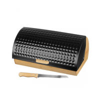 BROTKASTEN Schwarz 39/30/18.5 cm 2773 - Schwarz, Metall (30/18.5/39cm) - Brunbeste