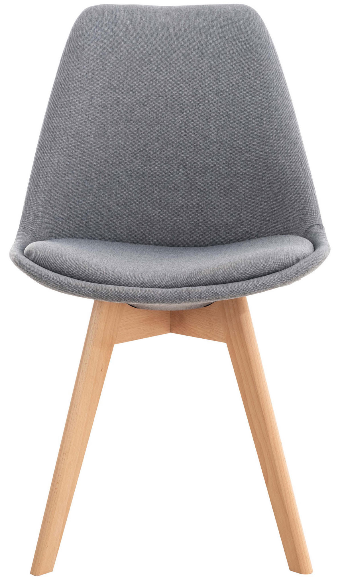 ESSZIMMERSTUHL Lines, Stoff hellgrau - Hellgrau/Naturfarben, Holz/Textil (49/83/50cm) - TPFLiving