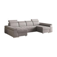 WOHNLANDSCHAFT - Ecksofa U - Luka U - Hellgrau (Twist 19) - Hellgrau, Holzwerkstoff (330/94/168cm) - Möblo