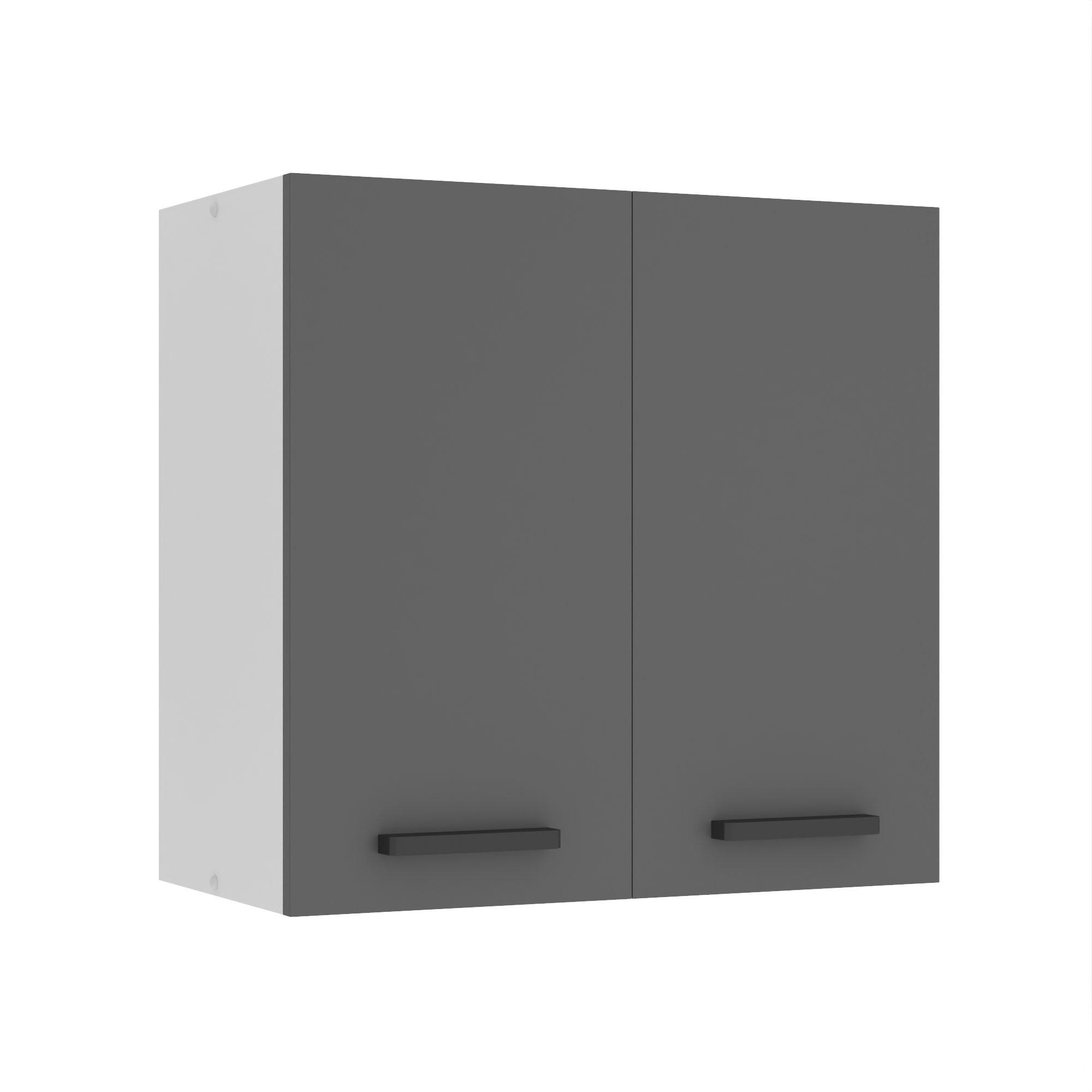 HÄNGESCHRANK SG2 60 cm, mit 2 Türen, Silber matt - Silberfarben, Holz (60/58/29.6cm) - B BELINI GROUP