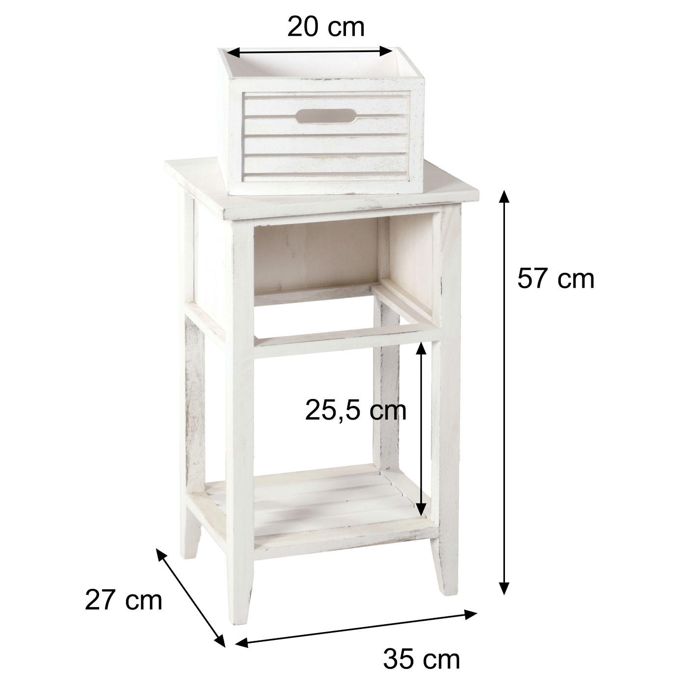 Thumbnail - MCW Kommode, Weiß, Holz, 38x61x30 cm, Wohnzimmer, Kommoden & Sideboards, Kommoden