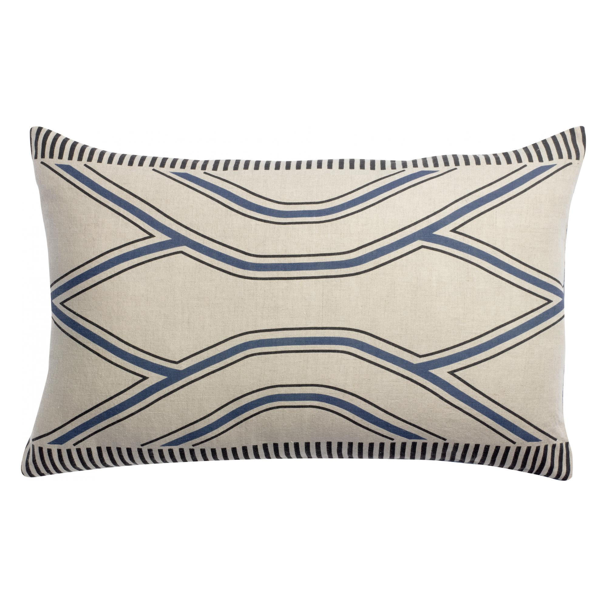 KISSEN Zeff Johan sturm 40 x 65 cm - Blau, Textil (40/65cm) - Vivaraise