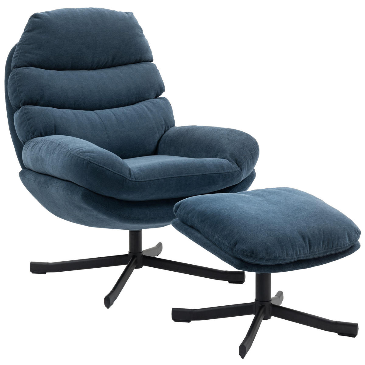SESSEL Blau 93.0/78.0/100.0cm - Blau, Textil (78/100/93cm)