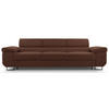 3-SITZER SOFA Capurso Rostbraun Cord - Dunkelorange/Schwarz, Textil/Metall (274/90/98cm) - Selsey