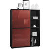 HIGHBOARD Cuba Türen in Bordeaux Hochglanz - Bordeaux, Holzwerkstoff (79/105.5/35.5cm) - Vladon