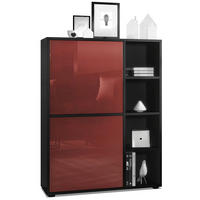 HIGHBOARD Cuba Türen in Bordeaux Hochglanz - Bordeaux, Holzwerkstoff (79/105.5/35.5cm) - Vladon
