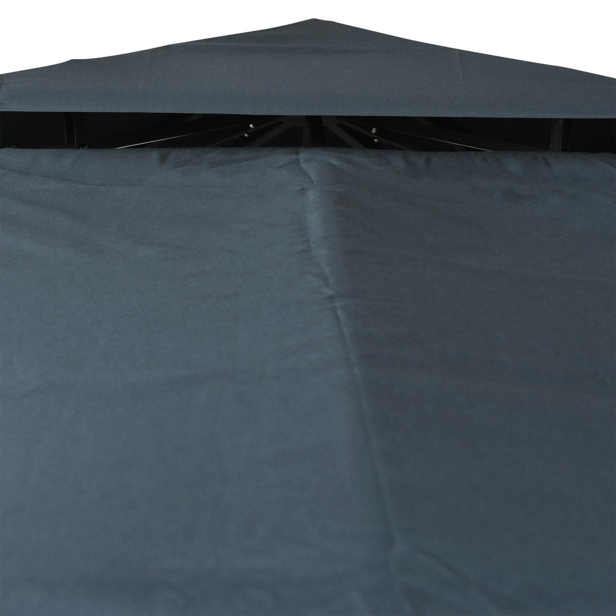 PAVILLONDACH, Polyester, Kohlegrau - Grau, Kunststoff (300/18/300cm) - Outsunny