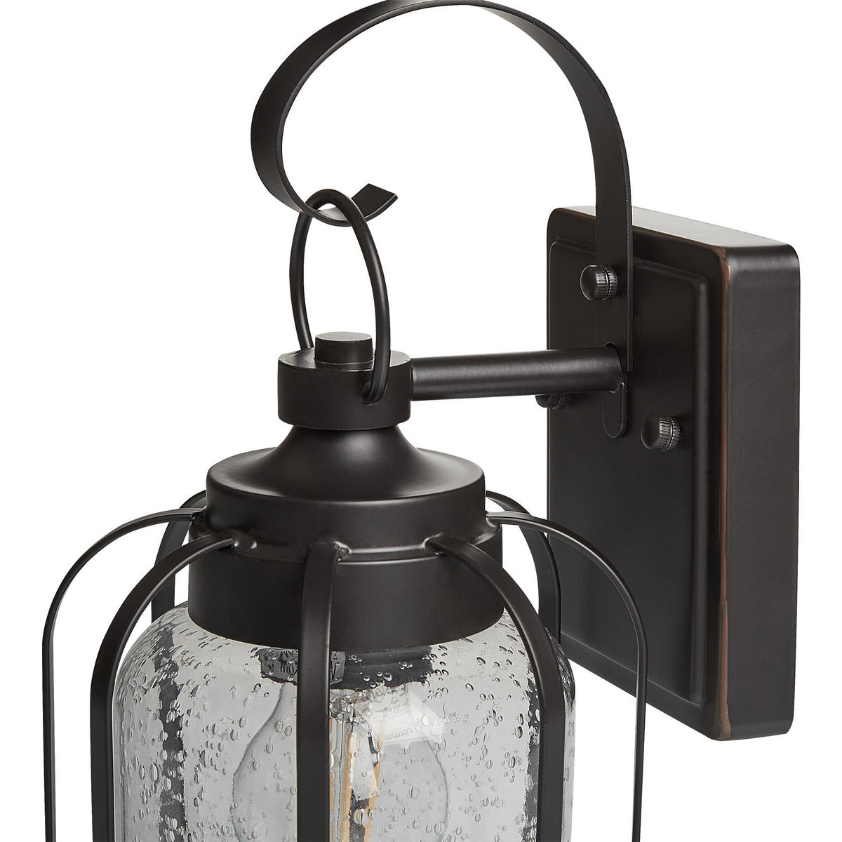 AUSSENWANDLEUCHTE Wooler 17/15/36 cm - Schwarz, Metall (15/36/17cm) - Beliani