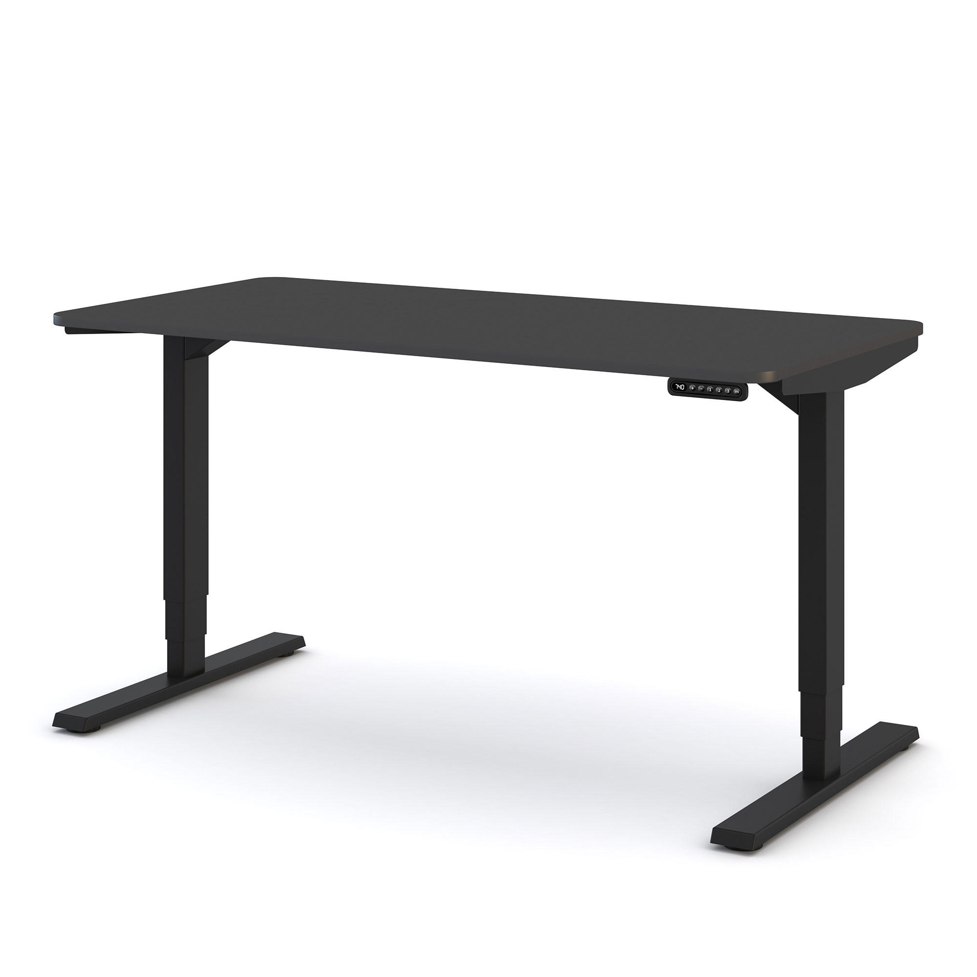 Assmann Schreibtisch Anthrazit, Schwarz 140x127x70 cm