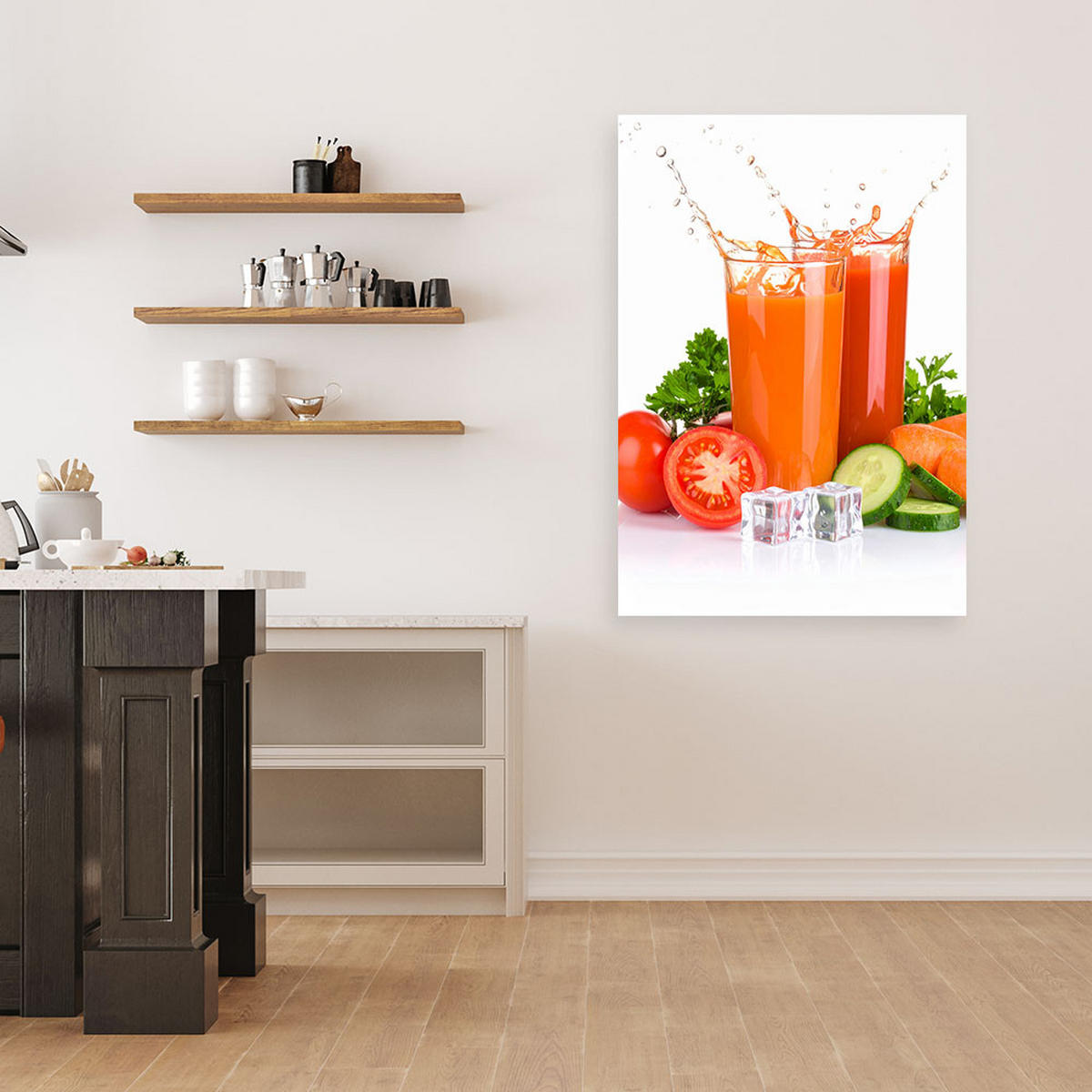 LEINWANDBILD Gemüsesaft Natur 80x120cm - Rot, Textil (80/120cm) - Feeby
