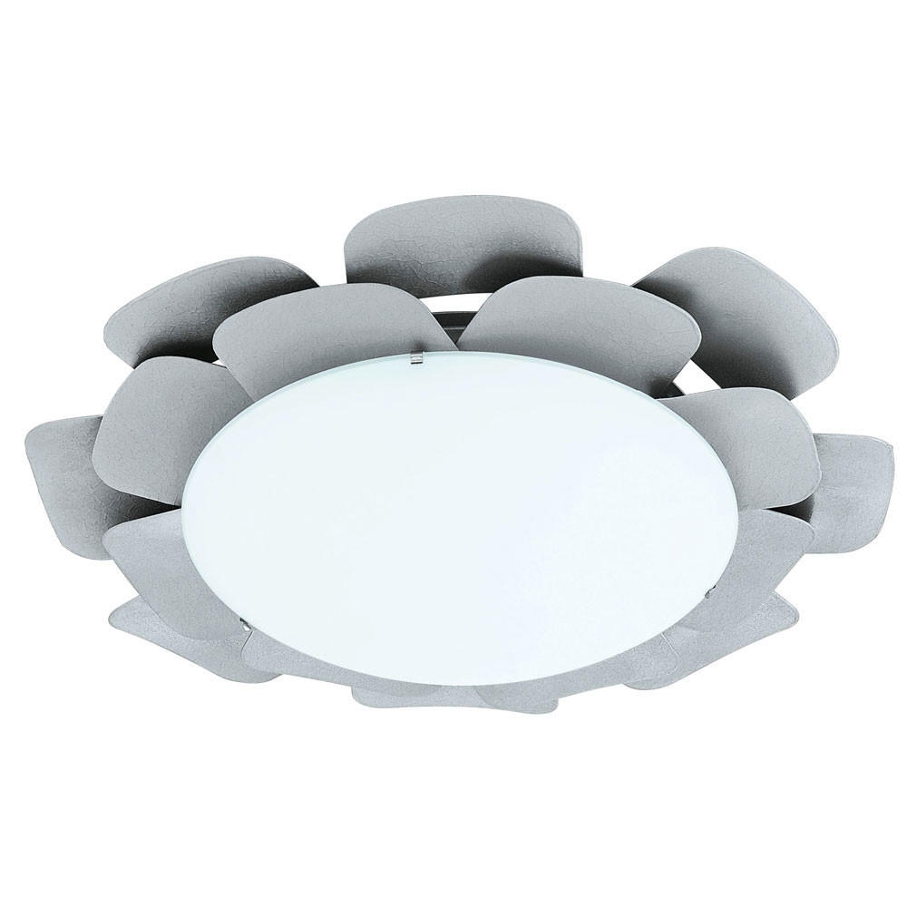 LED DECKENLEUCHTE Reclette Silber - Silberfarben, Glas (38/38/8cm)